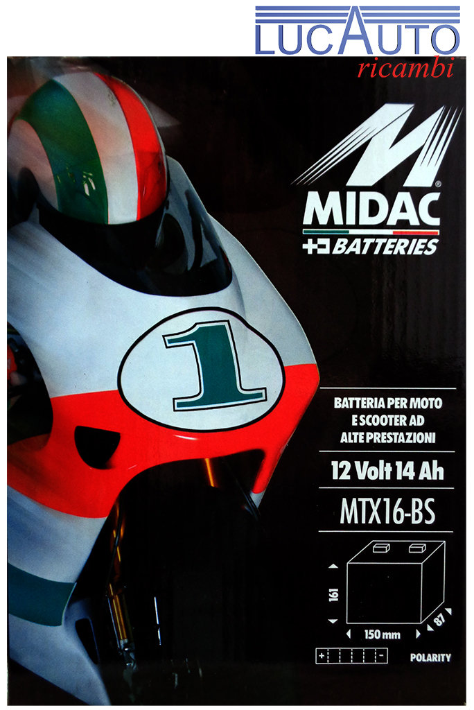 MIDAC MTX16-BS 12 VOLT 14 AH
